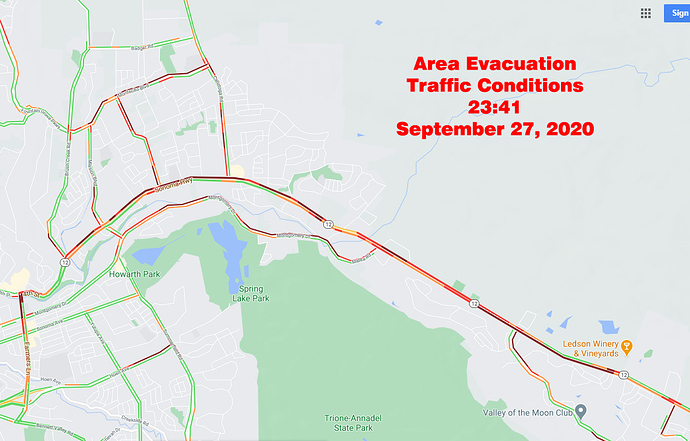 Santa Rosa Gridlock Evac Traffic 092720
